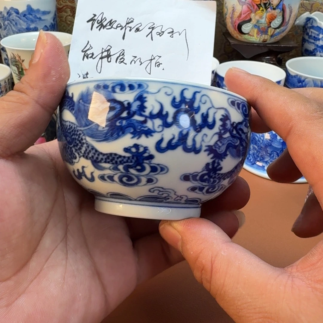 陶杯子景德镇全手工手绘瓷器