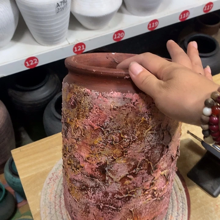 【闪购商品】粗糙盆有孔高24口15