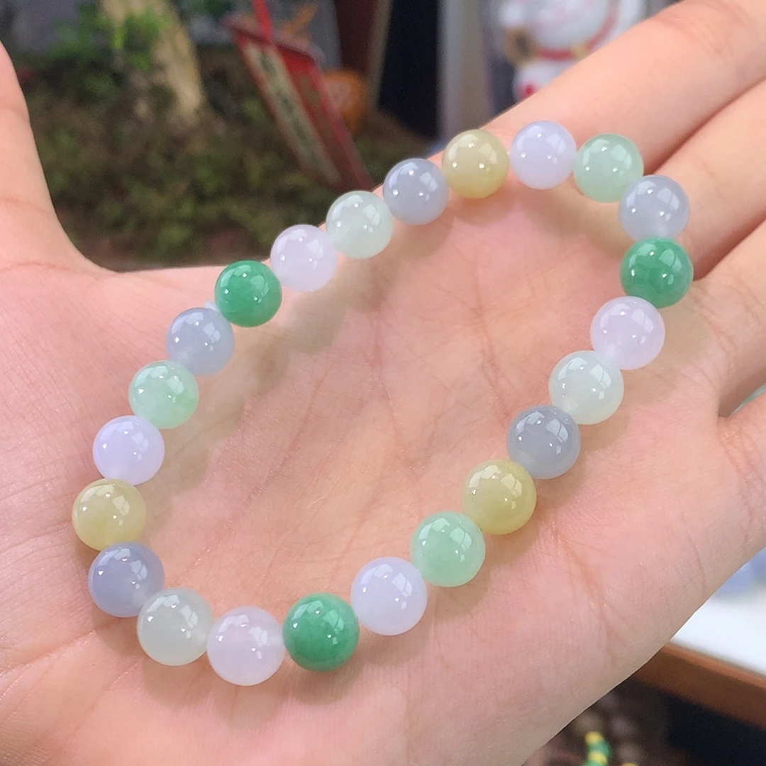 翡翠未镶嵌手链2号 冰多宝手串