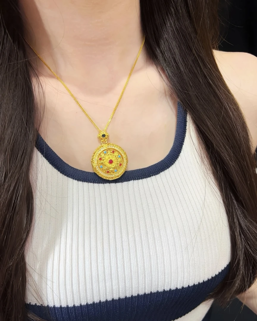 足金999多宝如意八宝精致时尚百搭吊坠（拍下只发吊坠）