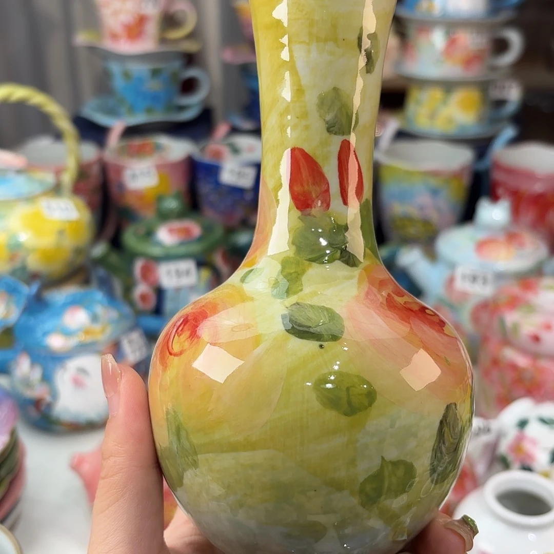 景德镇手绘高温釉下彩陶瓷茶具