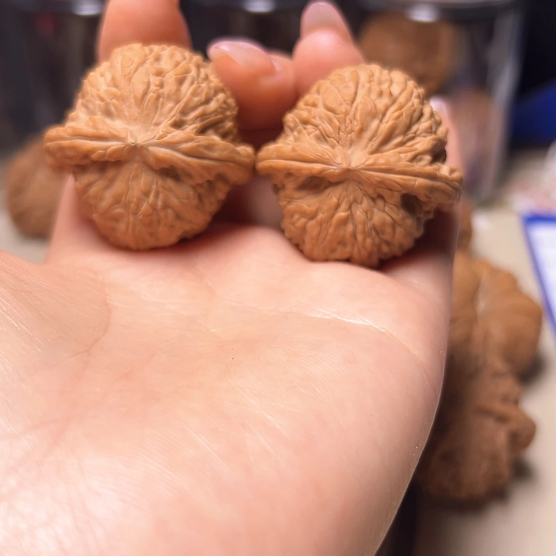 文玩核桃把件散*白狮子