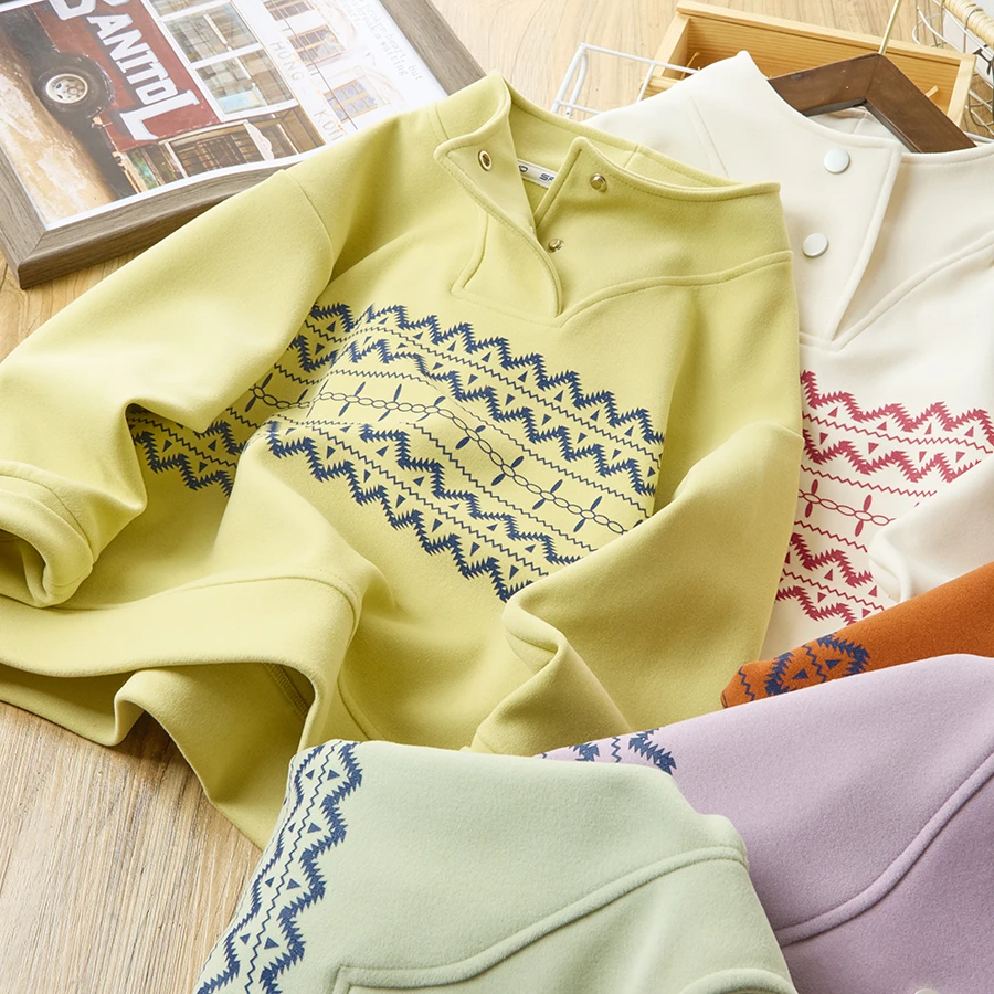 儿童开领卫衣2025春季新款中大童休闲时尚百搭上衣25C14