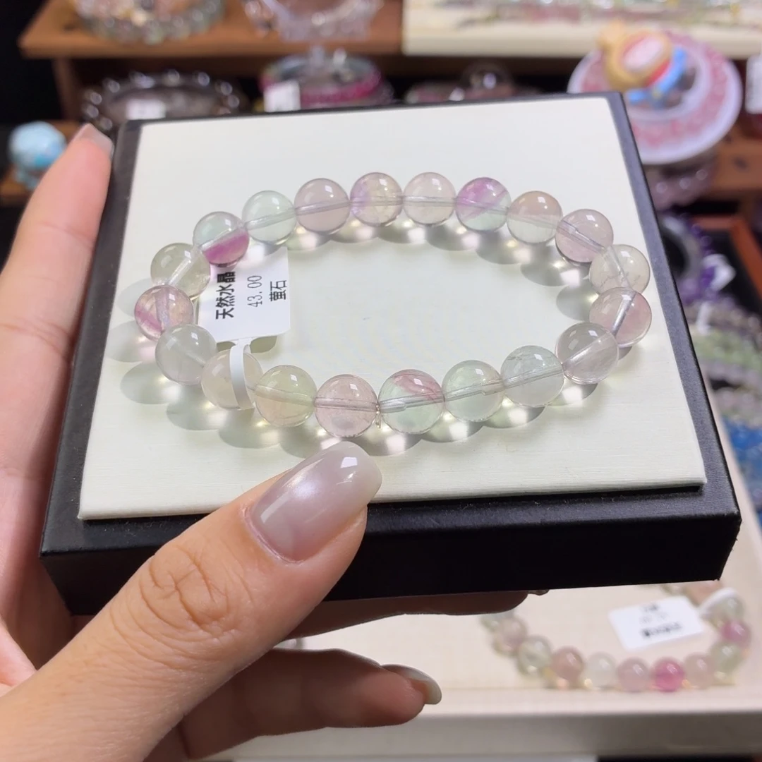 ****酱未镶嵌手链水晶彩萤石9.6