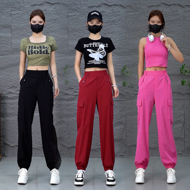 美式速干工装裤女夏季薄款2025新款酷飒风小个子休闲运动裤