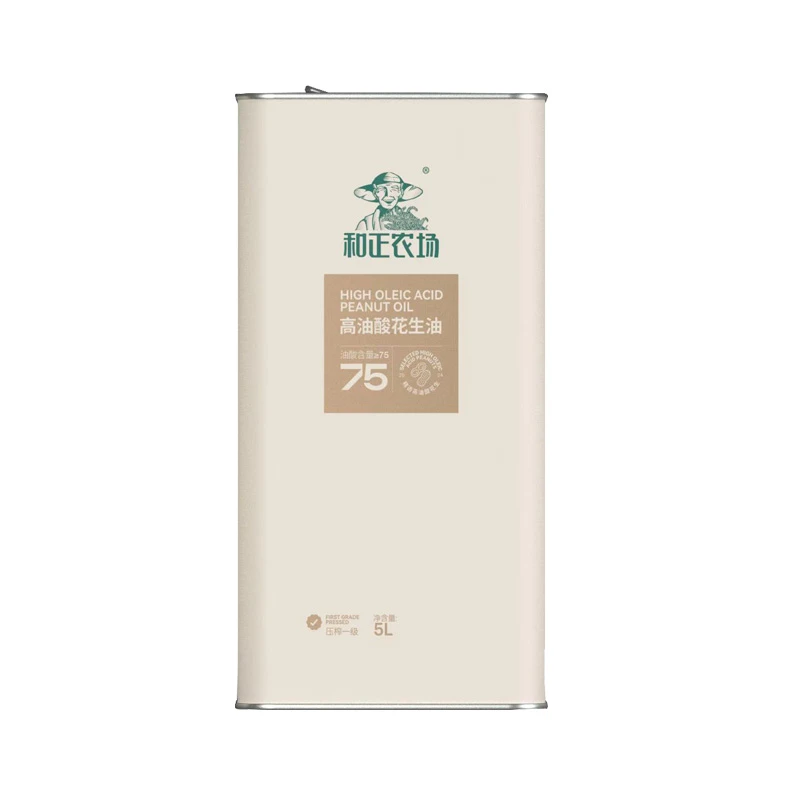 和正农场高油酸花生油5L/桶物理压榨