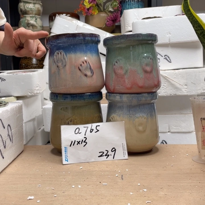 粗陶粗陶花盆微瑕765