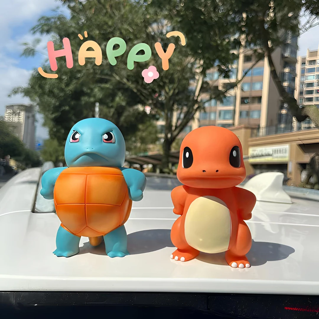 车载站姿傲娇小火龙创意汽车装饰车顶搪胶小火龙车尾烤鸭挂件