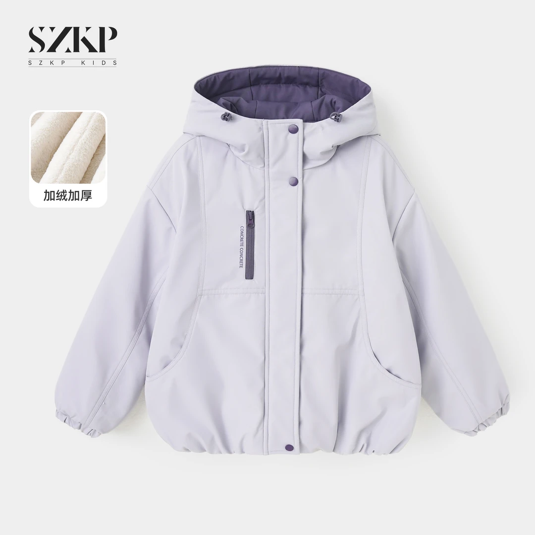 SZKP冬季新款女童装保暖上衣中大童休闲儿童加厚外套BGYD557244