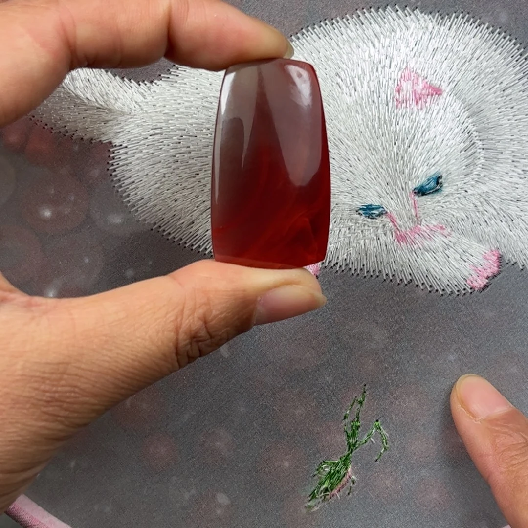 南红玛瑙未镶嵌无事牌