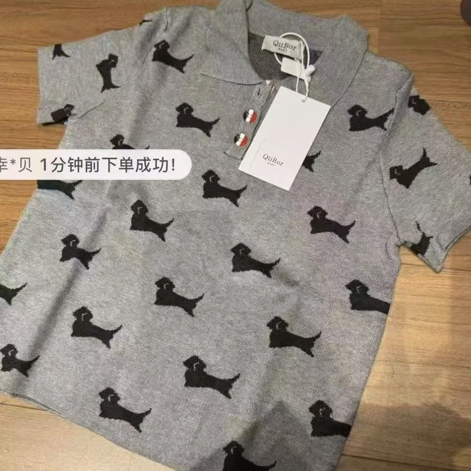 【兜兜】狗狗 春夏新款polo领满印狗狗短袖 井5118A
