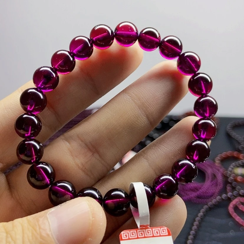 【闪购商品】石榴石（紫牙乌）手链未镶嵌8.3毫米