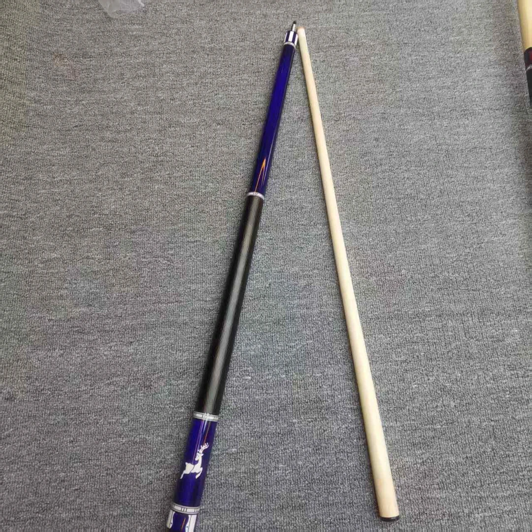 【没花鹿】美式慢八牙1/2分体大头台球杆适用于中式斯诺克中八