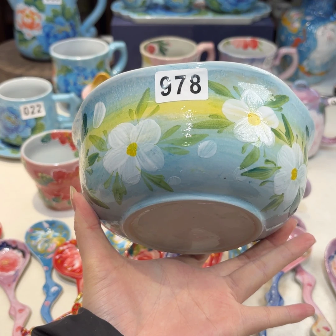 景德镇手绘高温釉下彩陶瓷茶具