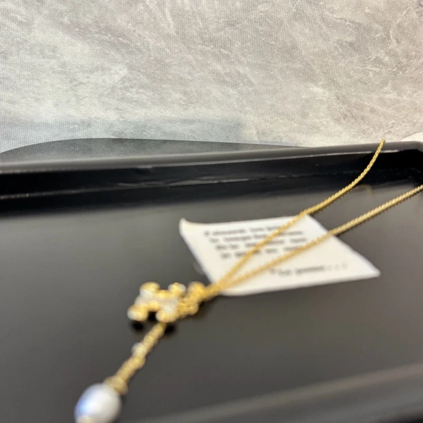 铜合金项链 双c黄色项链XL2843