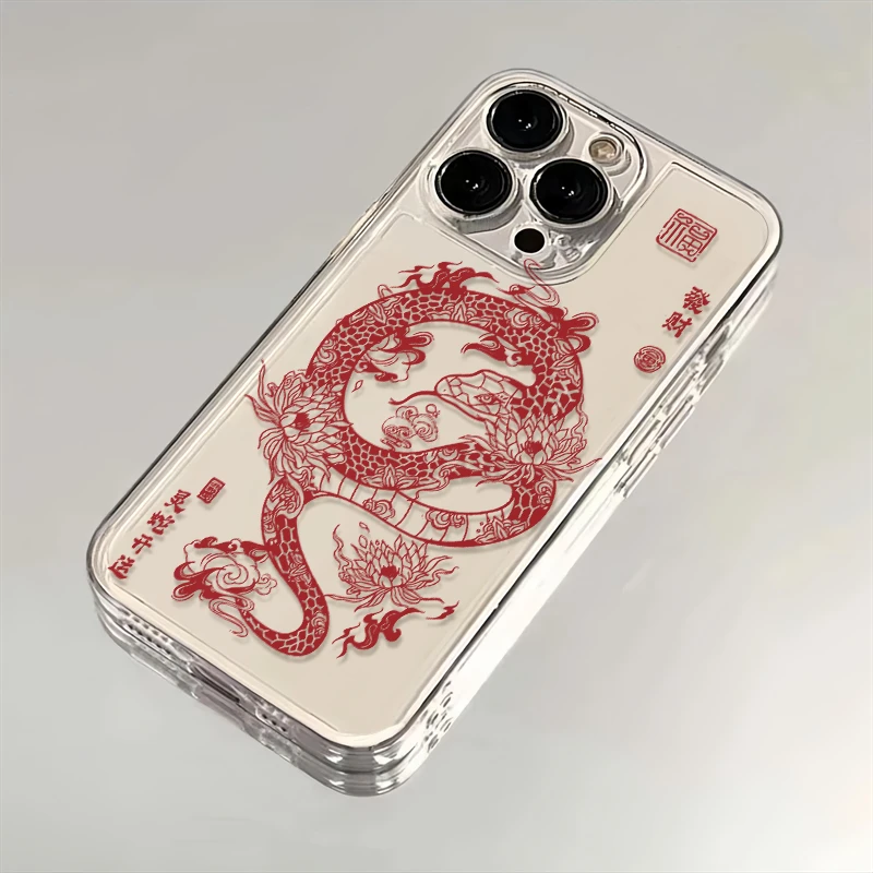 灵蛇开运适用iPhone16小米15华为苹果14promax手机壳12/13太空软