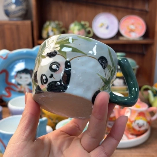 瓦当景德镇釉下手绘陶瓷 