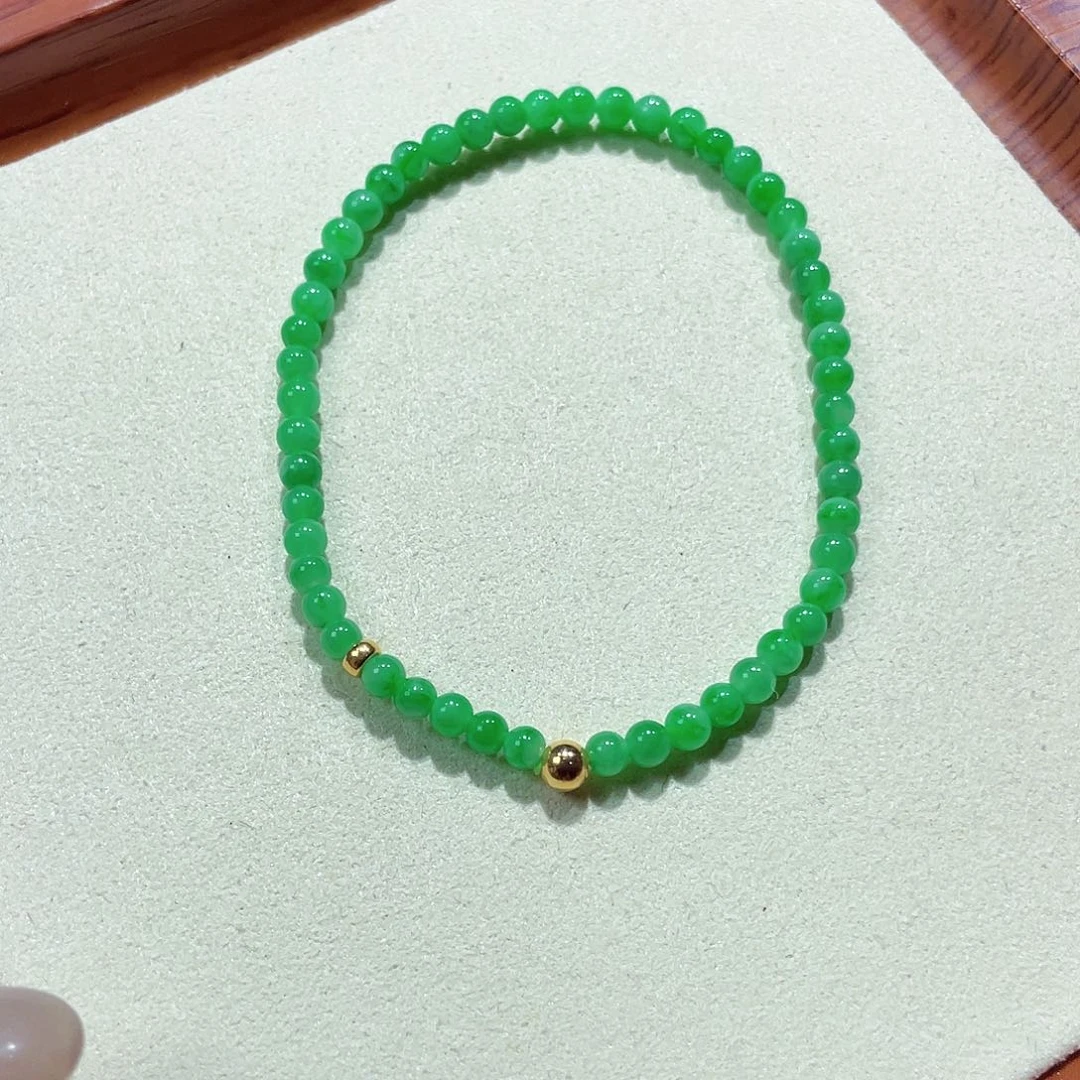 潘***长翡翠未镶嵌手链天然缅甸翡翠A货卡3.6