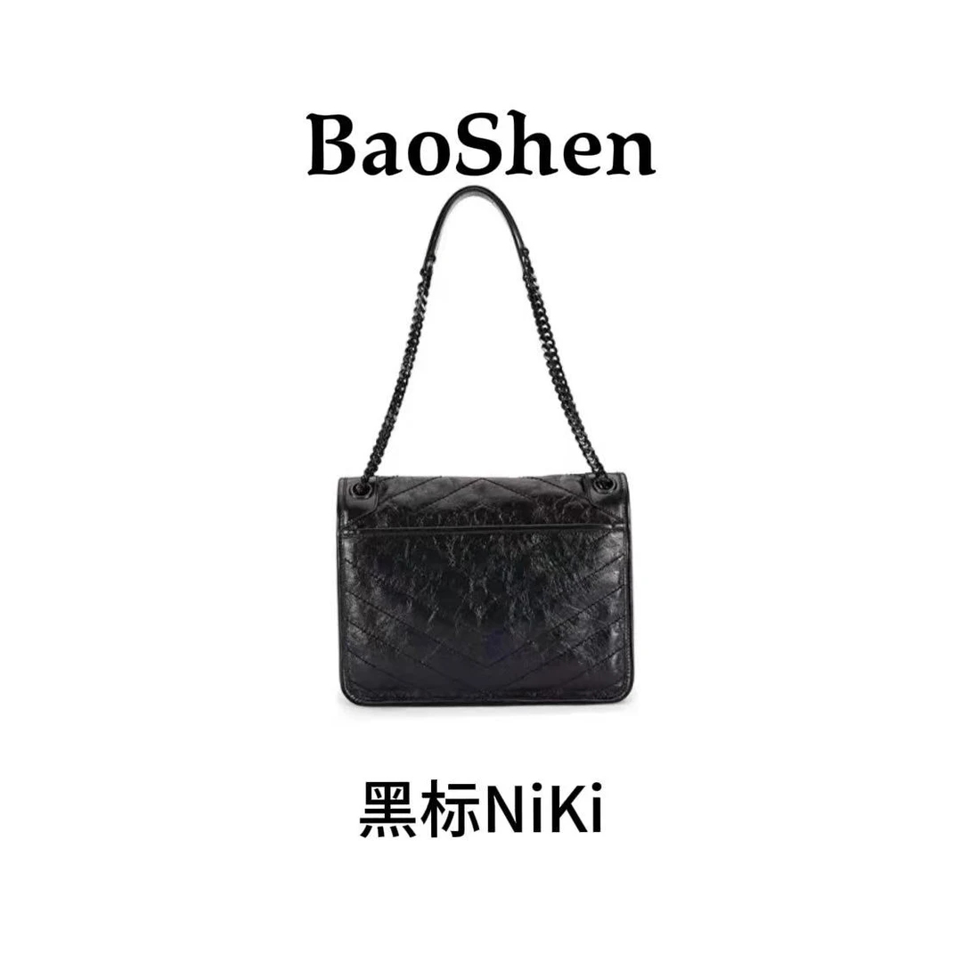 【E885】黑色NIKI小号-新款大容量女包多功能斜挎包百搭单肩包