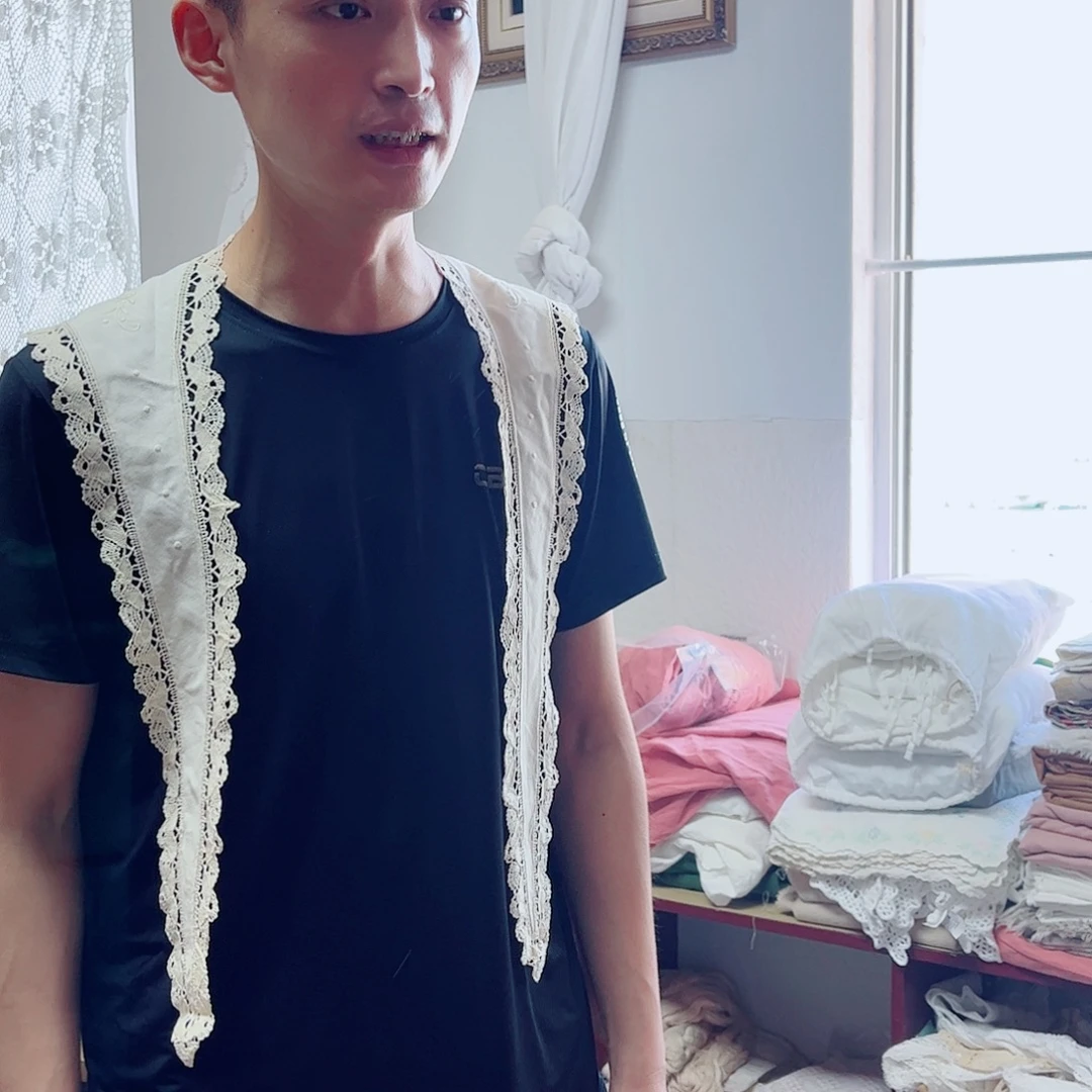 毛绒亚麻棉088-手工衣领本