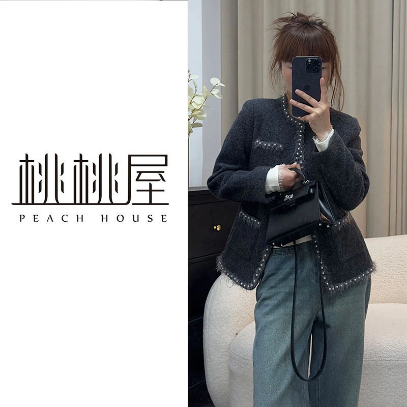 Peach House小个子改版全羊毛小香风外套女2025春季新款时尚外套