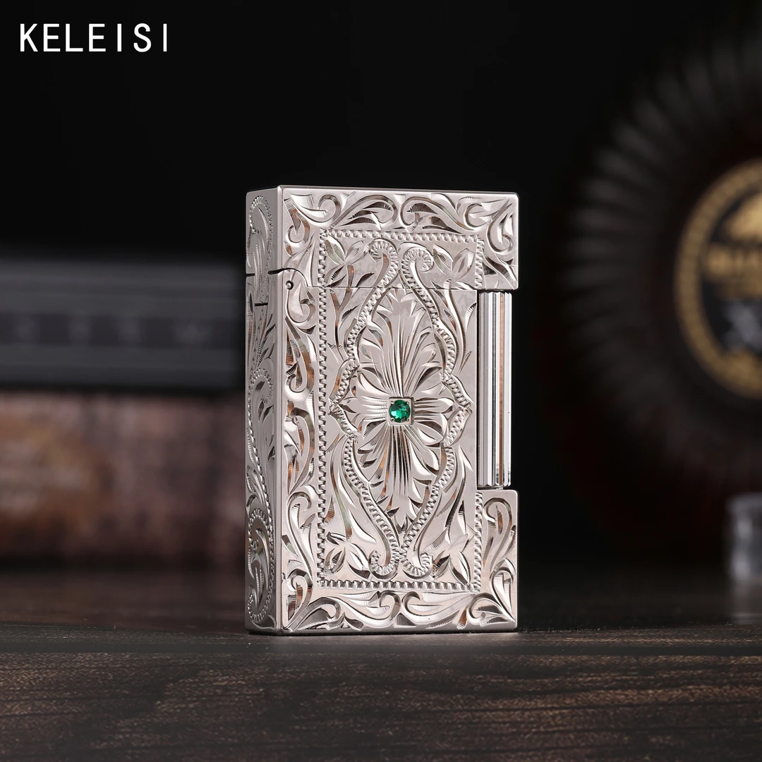 克雷斯翡翠梦境朗声充气侧滑砂轮打火机立体设计爱心火焰创意送礼