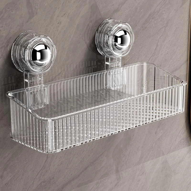 吸盘式收纳盒化妆室置物架浴室架子壁挂洗漱台收纳架子免打孔上墙