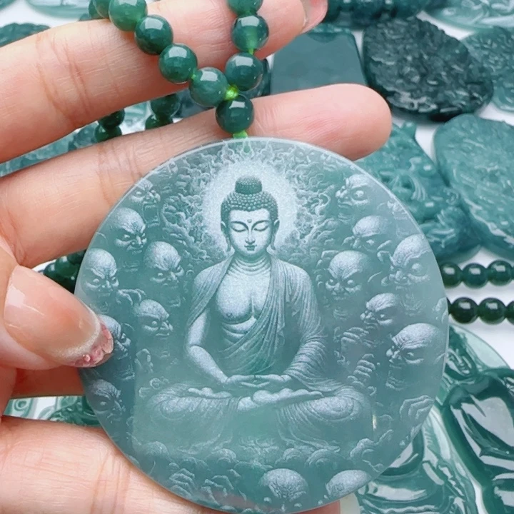 翡翠未镶嵌颈饰多样性发货天然A货翡翠