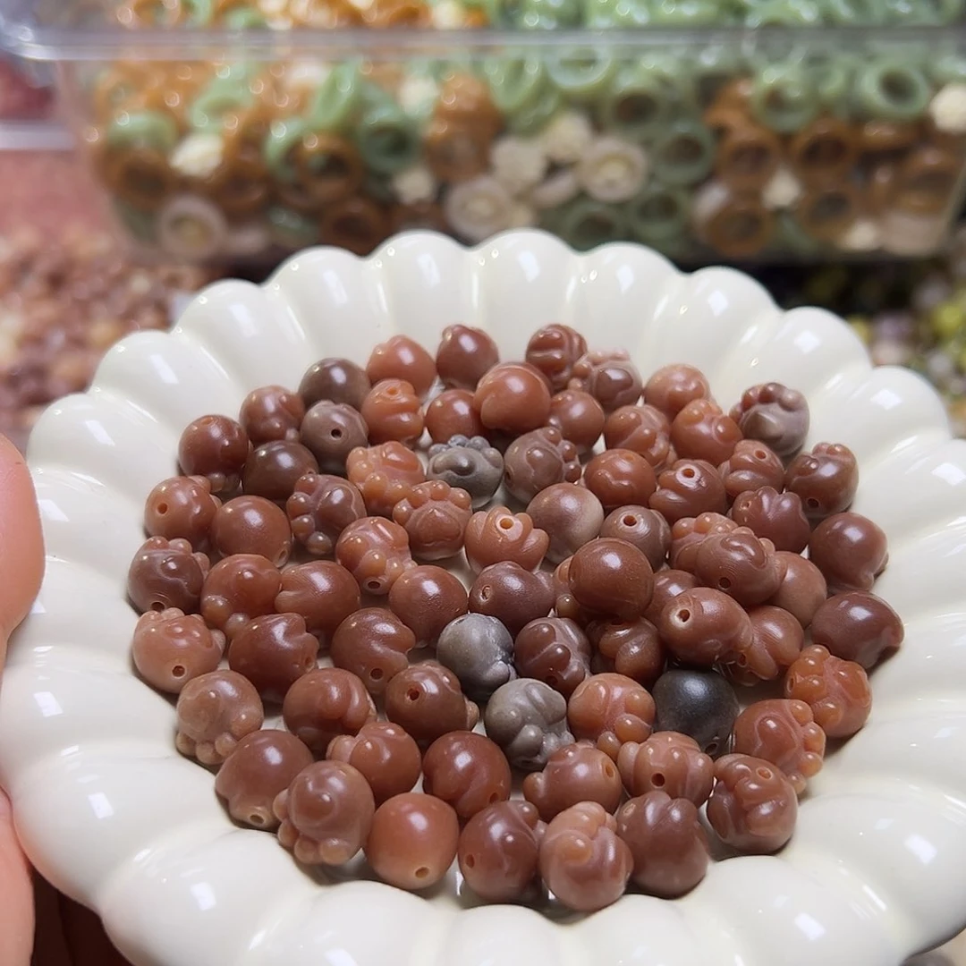 菩提根/象牙果吊坠卡12咖爱心猫爪30颗