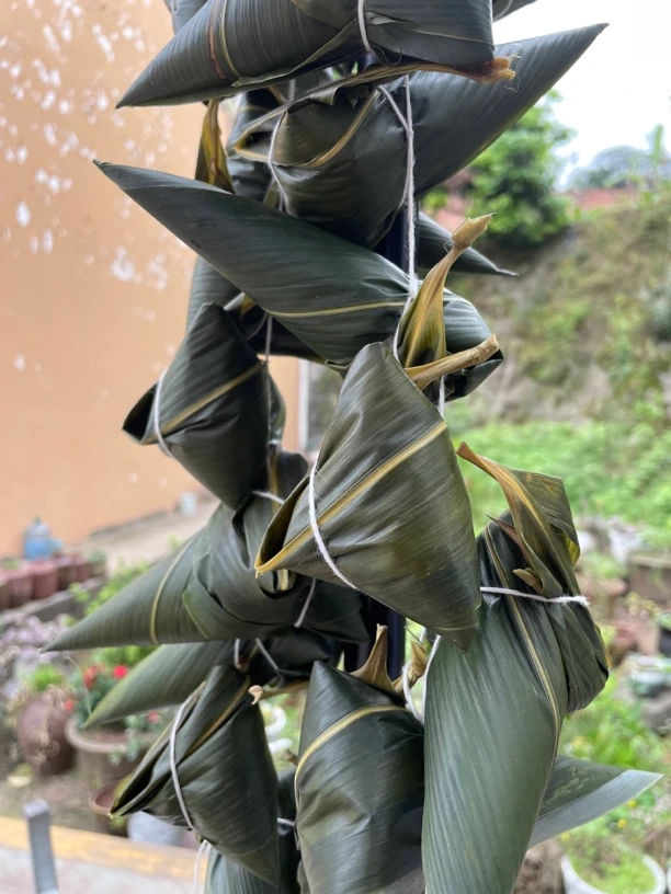 农家香甜糯白粽子