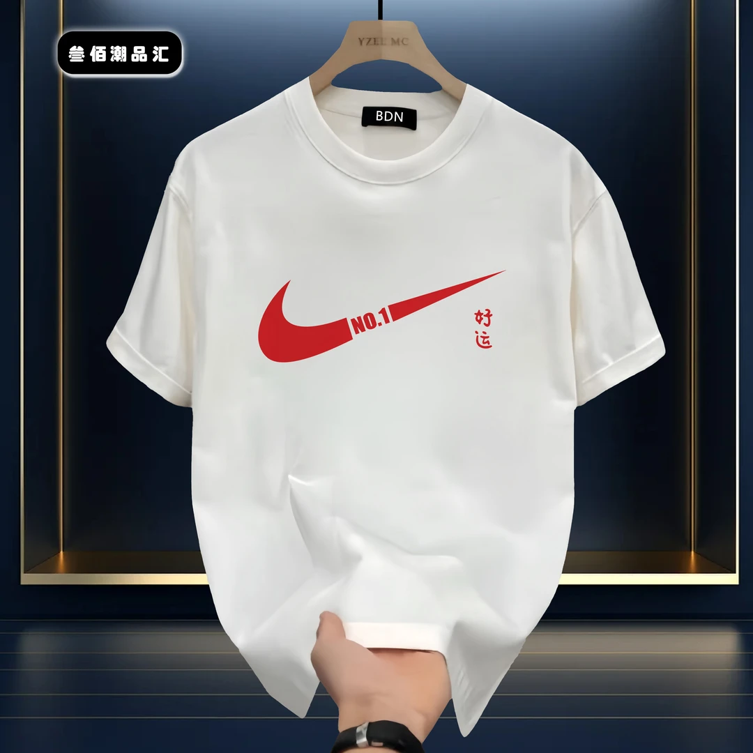 邦德妮2025夏季新款个性设计感圆领宽松百搭纯棉短袖男女同款T恤