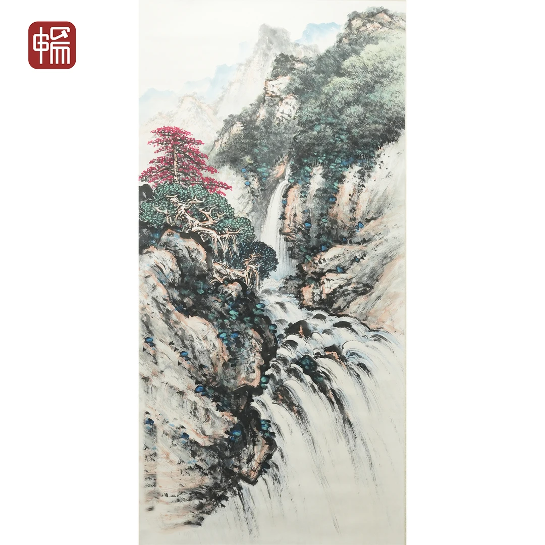 T185 1981年作《春溪图 》68*137（8.38平尺） 纸本立轴  YM