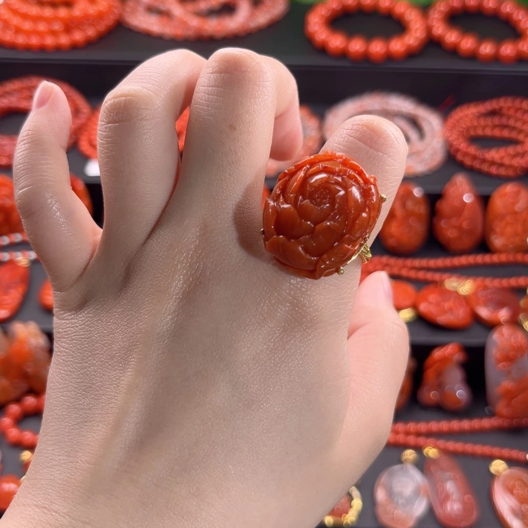 南红玛瑙南红银S925镶嵌