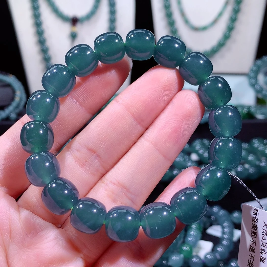 翡翠未镶嵌手链天然a货翡翠手串11.8