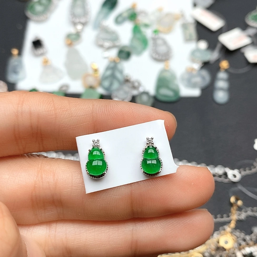 翡翠银S925镶嵌颈饰