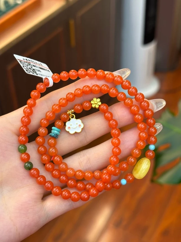 0507南红玛瑙多圈手串约5.6mm多样性发其一