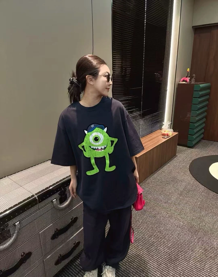 【大曼曼家】欧货大T大眼怪大码短袖休闲半袖86595