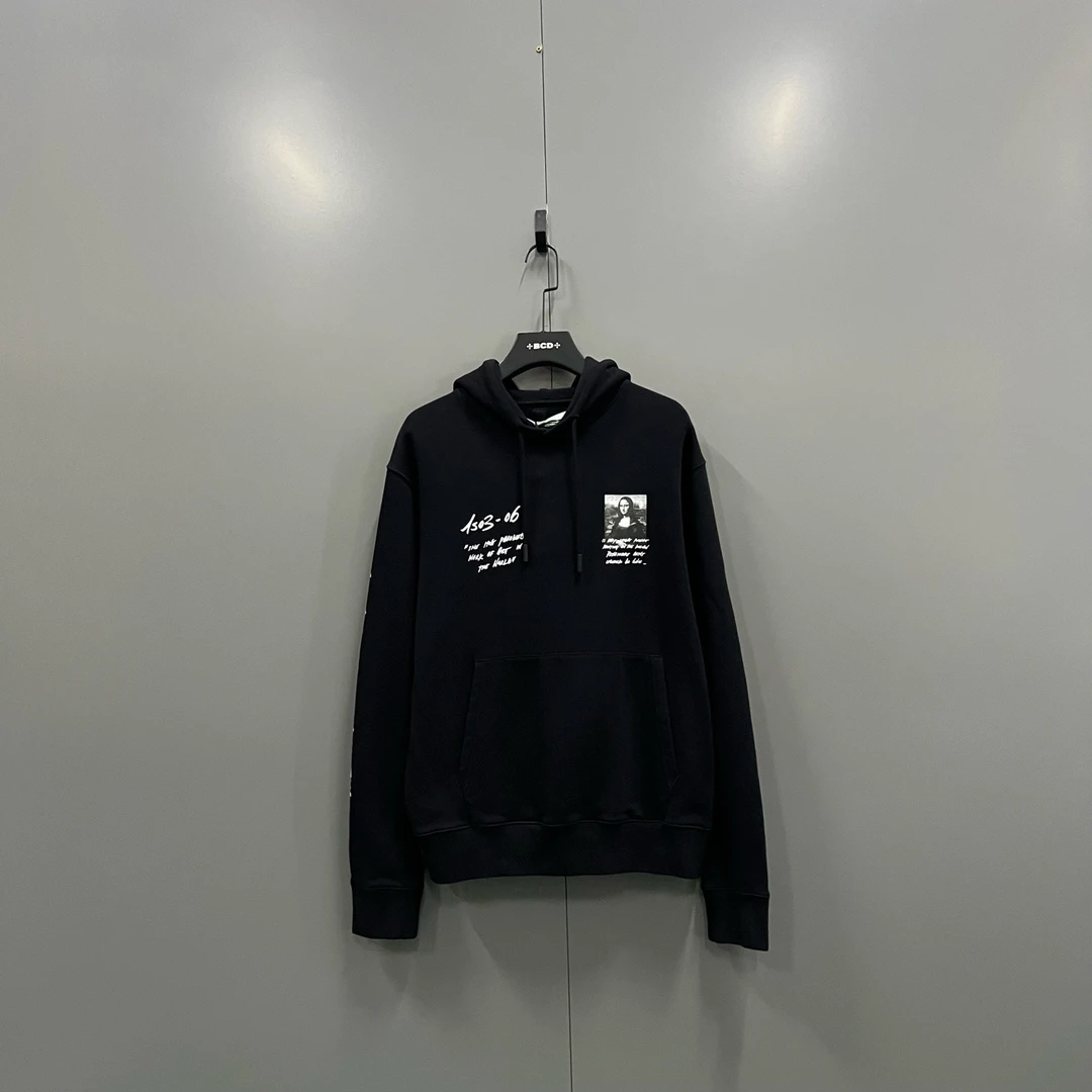 未使用 OFF-WHITE 715 102292  油画人物印花帽衫