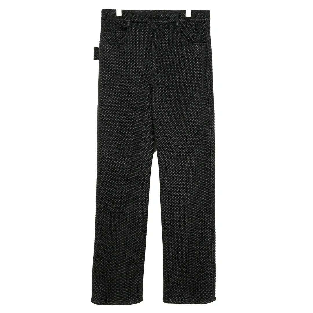 BV经典编织款真皮长裤660040V0RX01000