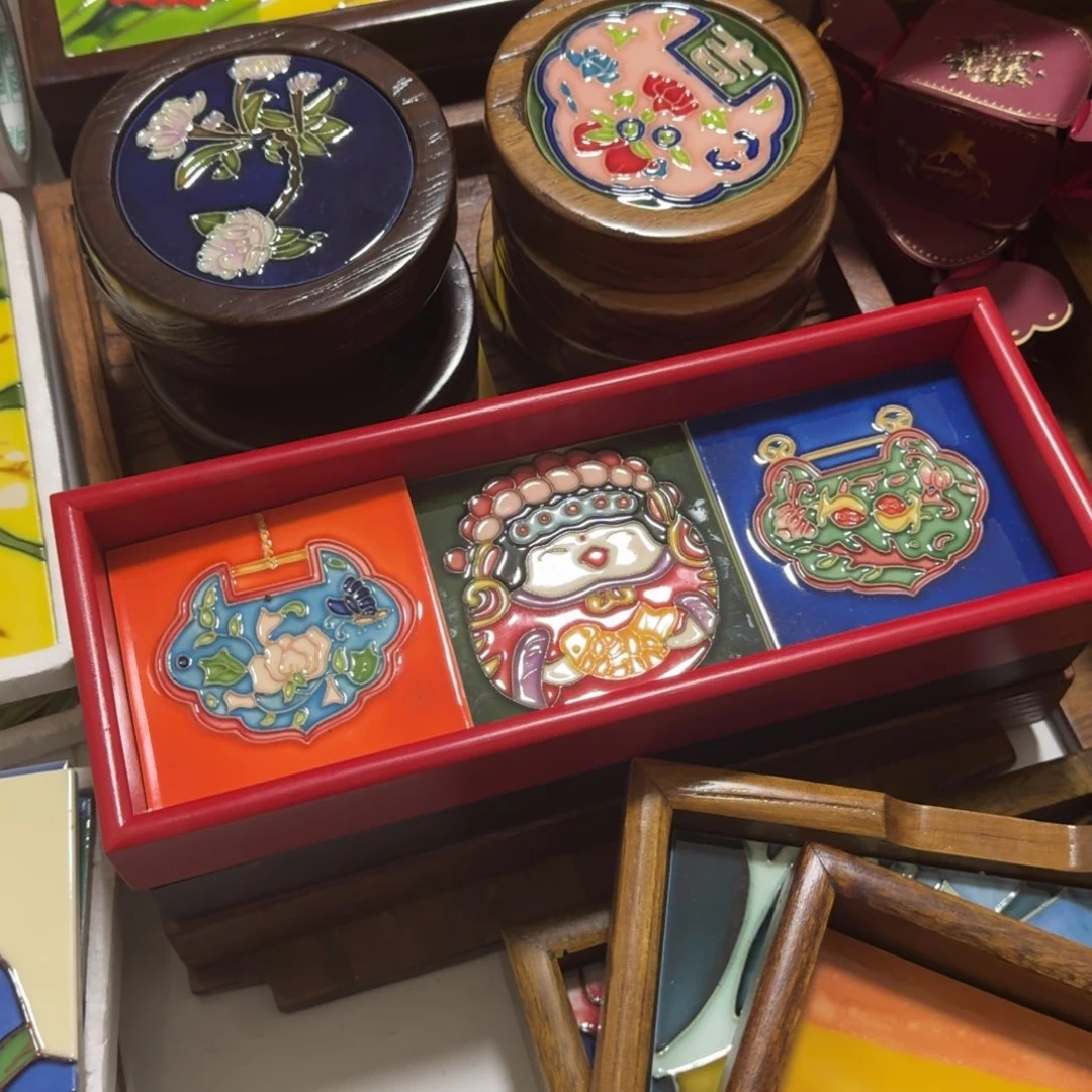 瓷版画托盘茶盘立体
