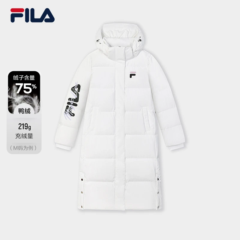【反季福利】Fila/斐乐正品冬季女士保暖长款运动羽绒服F51W449909A