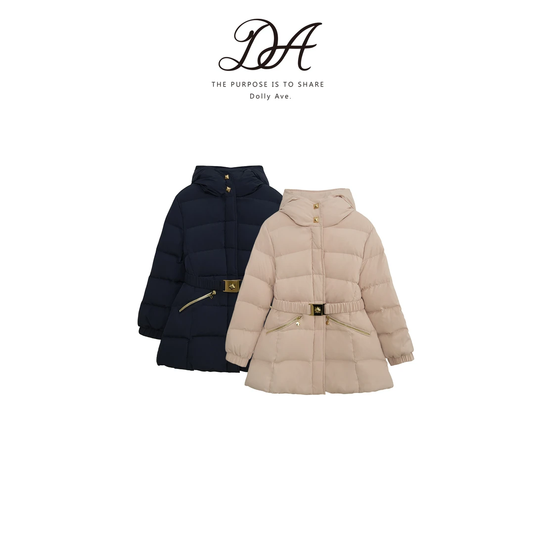 Dolly Ave「黑标系列」三防国标90白鸭绒收腰女童秋冬新款羽绒服