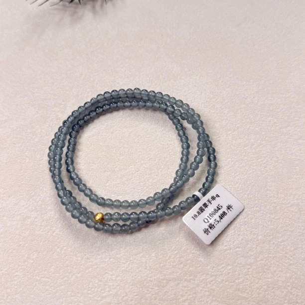 【六六中古】复古翡翠多圈项链te6621链长56