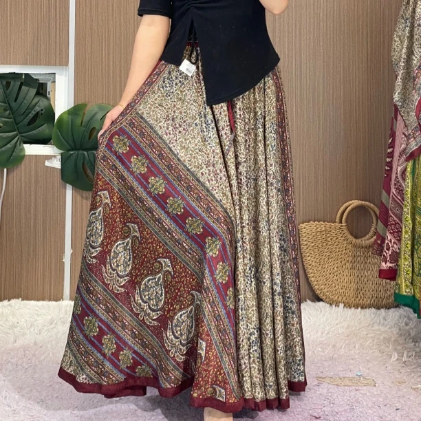 909 酒红 Aarani 尼泊尔高端大摆裙