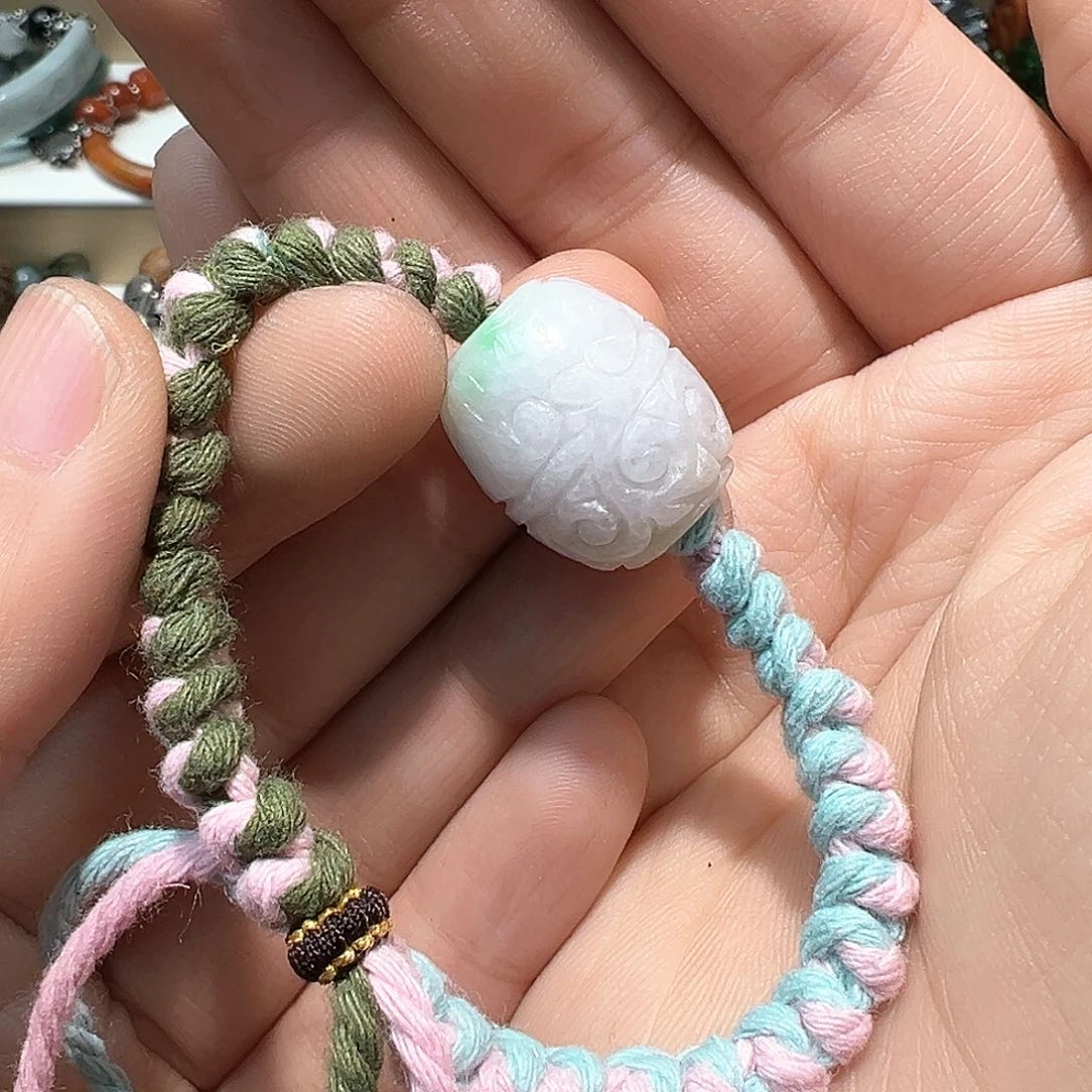 翡翠手链未镶嵌炸