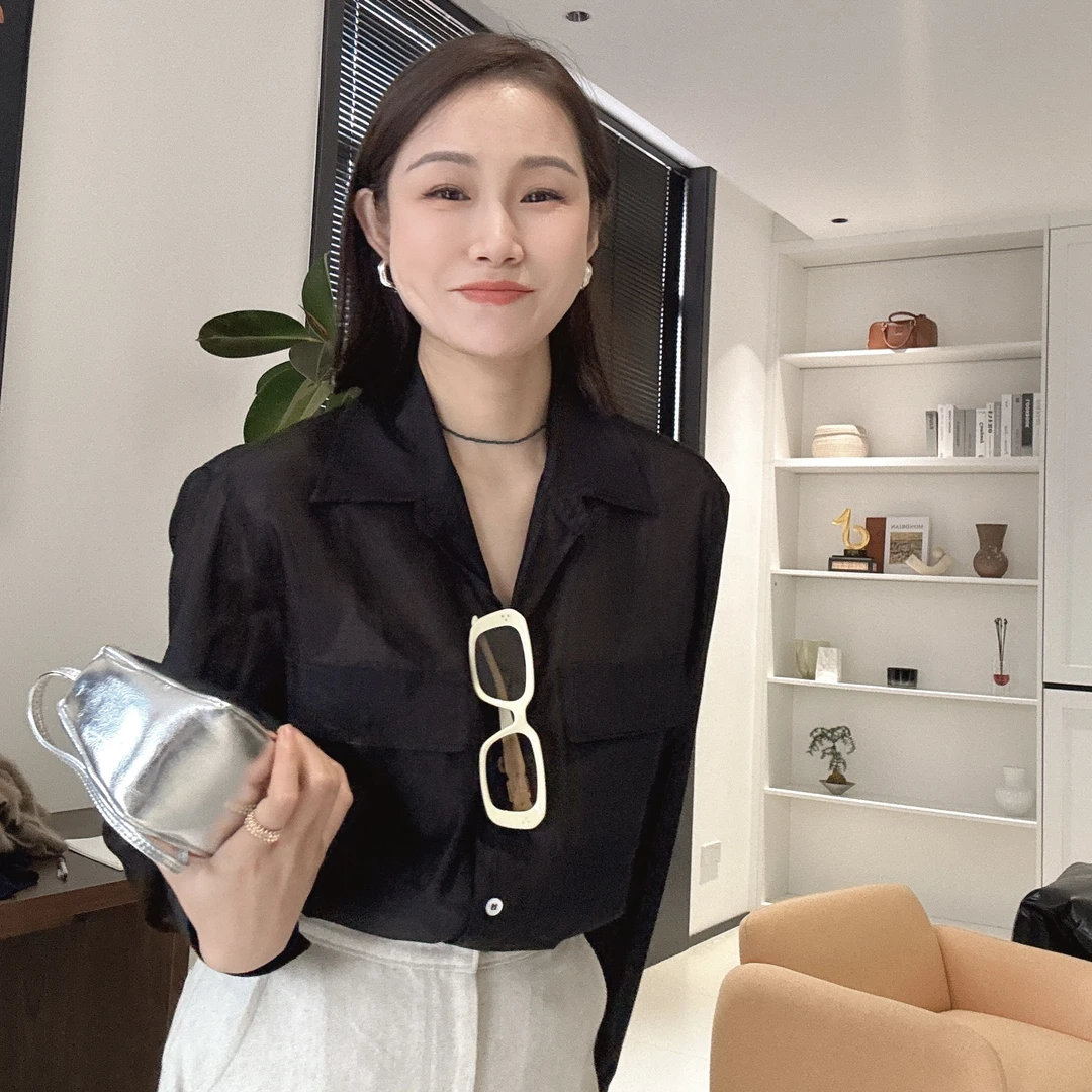 【丽姐女装】光莹莹衬衫｜高级感优雅松弛防晒衬衫W81005