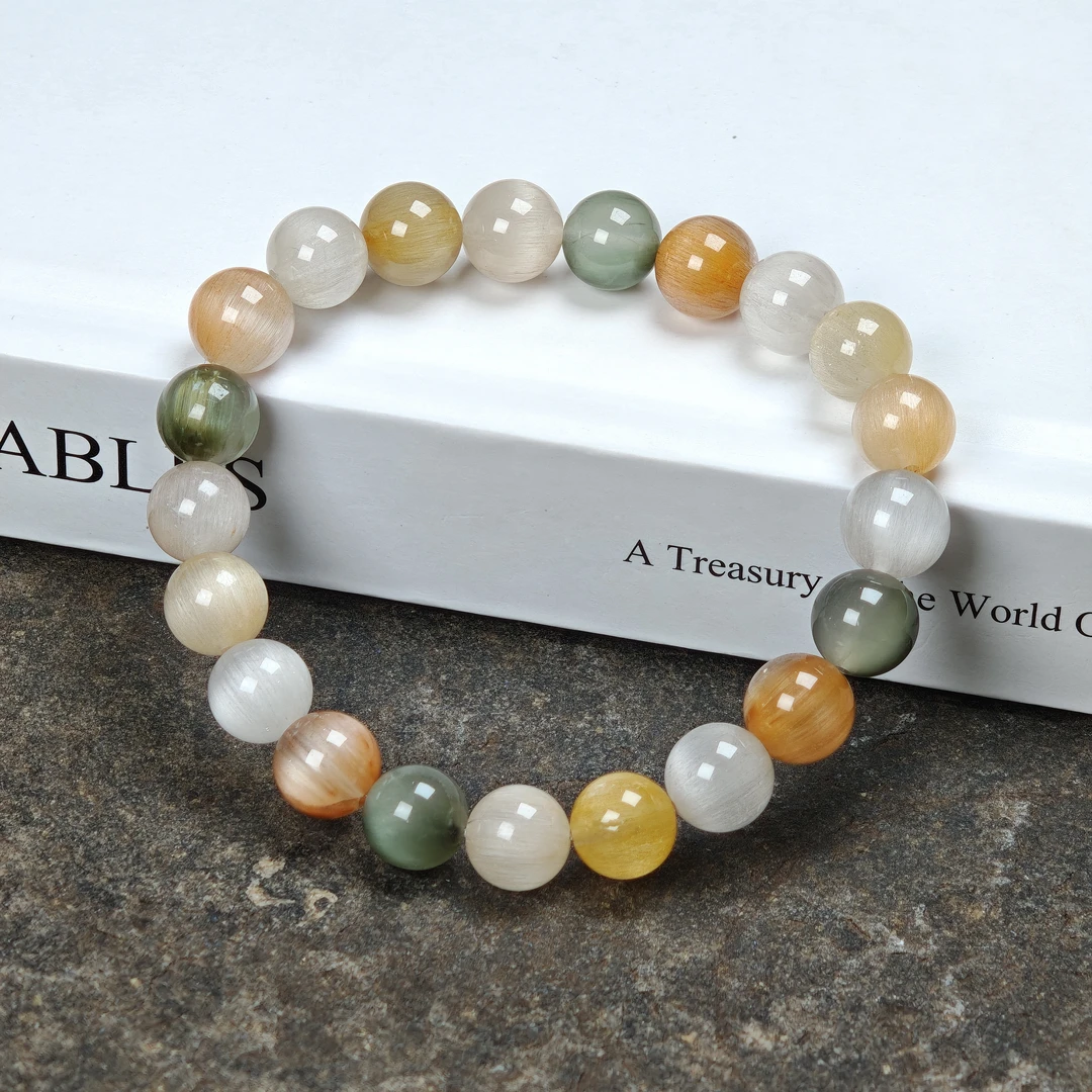 晶匠彩兔毛手串9mm+  多样性发一  简约