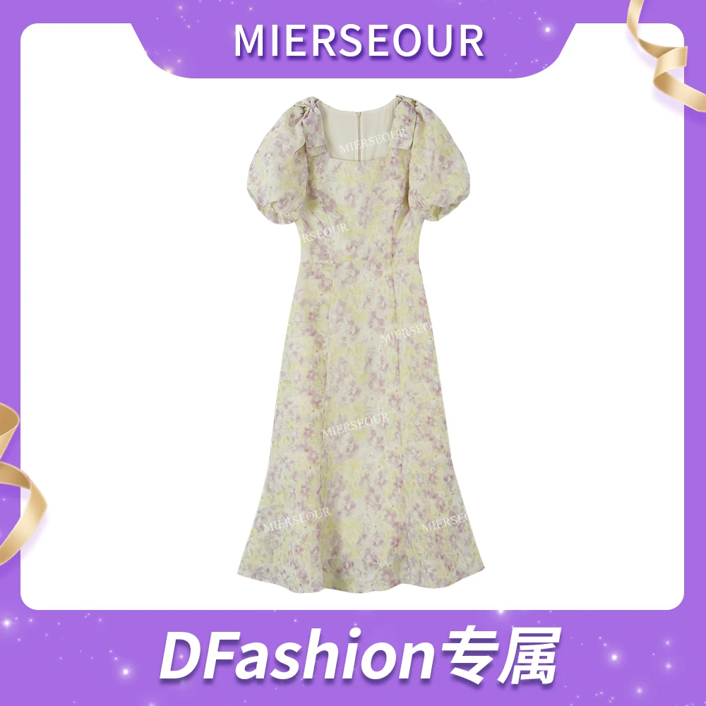 【明媚晚风】复古田园风长裙碎花连衣裙2117