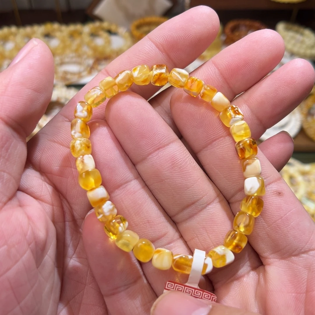 蜜蜡未镶嵌手链5.6mm