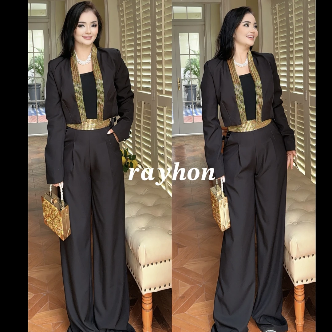 Rayhan三件套静奢风长袖西装长裤女套装韩版洋气潮流